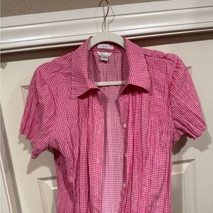Christopher & Banks Pink Gingham Blouse